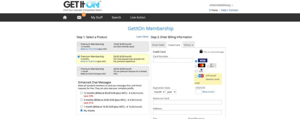 GetItOn Premium costs