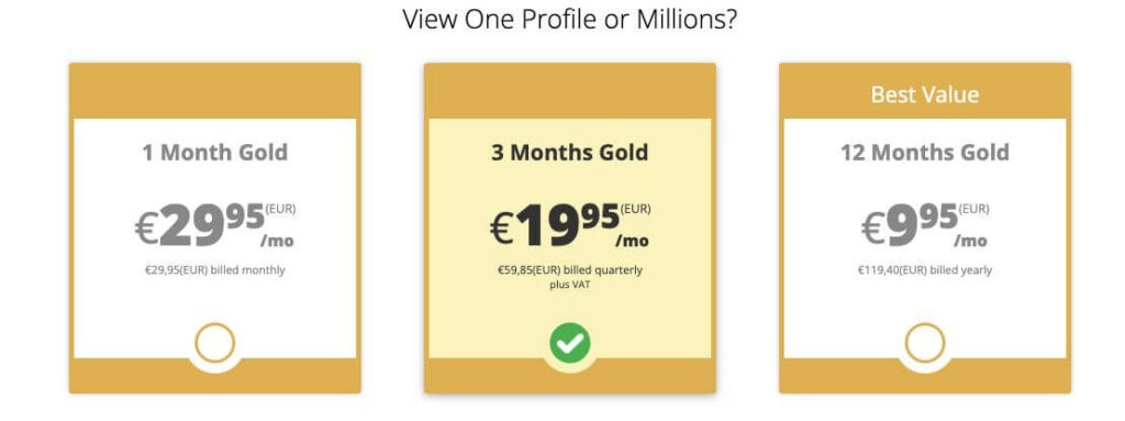 Passion.com Premium costs