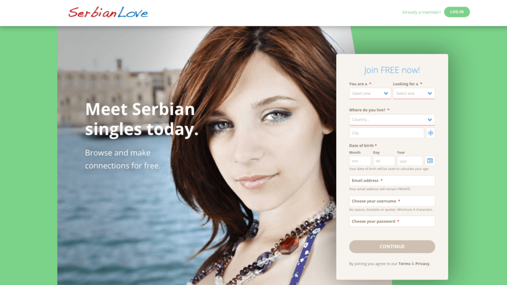 SerbianLove registration
